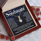 Couples Gifts Necklace To My Soulmate Necklace Anniversary Christmas Jewelry Romantic Gifts For My Wife Pendant Jewelry with Message Card and Box Necklaces for Women Valentines Day Happy Anniversary Wedding Present Allruing Necklace