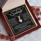 To My Amazing Solmate Necklace Gift From Husband To My Badass Wife Pendant Valentine Jewelry with Message Card and Gift Box. Gift for Wife. Necklace Gift Set for Wife Necklace Gifts Box Gift Box Styles Allruing Necklace
