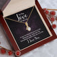 Couples Gifts, To the Love of My Life Necklace Love Knot Special Gift, Wedding Anniversary Jewelry For Wife From Husband, Wife Birthday From Husband, To My Soulmate Message Card and Gift Box styles On Birthday, Christmas, Anniversary  Allruing Necklace