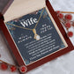 To My Wife Necklace To My Future Wife Necklace Gifts, Promise Necklace For Her, Fiance Gifts For Her, Anniversary Necklace Gifts For Soulmate From Husband With Message Card Box LED, Soulmate Necklace For Women, To My Wife Necklace Allruing Necklace