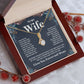 Couples Gifts Necklace To My Wife Necklace Anniversary Valentine Jewelry Romantic Gifts For My Wife Pendant Jewelry with Message Card and Box Necklaces for Women Valentines Day Happy Anniversary Wedding Present Allruing Necklace