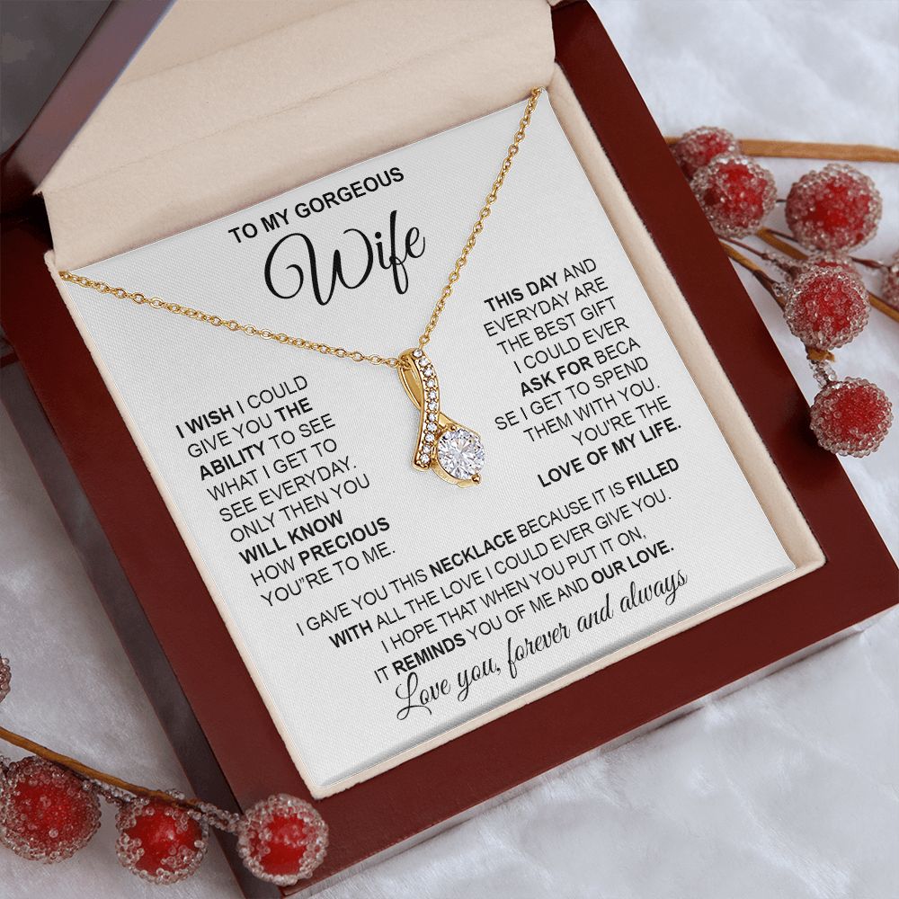 to My Wife Necklace from Husband, Necklaces for Wife from Husband, to My Soulmate Necklace for Women, Soulmate Jewelry for Wife Anniversary Jewelry Gifts for Wife Birthday Gifts from Husband Allruing Necklace