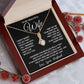 Wife Necklace Gifts From Husband, For Wife From Husband, Wife Birthday Gifts From Husband, Necklaces For Wife From Husband To My Wife Necklace Message Card and Necklace Gift Box Gift Box Styles on Birthday, Wedding, Anniversary, Valentine Allruing Necklac