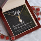 To My Wife Necklace Romantic Gifts For Her Unique Necklaces For Wife From Husband Cute Valentines Day Anniversary For Wife, Love Knot Meaningful Necklace Message Card and Gift Box Styles on Birthday, Christmas, Anniversary Allruing Necklace