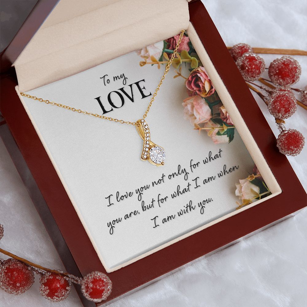 To My Love Necklace I Love You Not Only Gifts For Her Unique Necklaces For Wife From Valentines Day Anniversary Birthday For Her, Love Knot Meaningful Necklace Message Card and Gift Box Styles on Birthday, Christmas, Anniversary Allruing Necklace