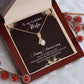 To My Beautiful Wife Necklace, Wife Necklace, Wife Gift, WIfe Gift From Husband, Happy Anniversary, Meaningful Necklace Message Card and Gift Box Styles on Birthday, Christmas, Anniversary  Allruing Necklace