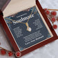 Soulmate Necklace Gift From Husband To My Badass Wife Valentines Days Anniversary Jewelry with Message Card and Gift Box. Gift for Wife. Necklace Gift Set for Wife Message Card and Necklace Gifts Box Gift Box Styles Allruing Necklace