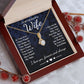 To My Beautiful Wife Necklace Gift, Soulmate for Wife Birthday Gifts from Husband, Wedding for Women, Soulmate Gifts, Message Card and Necklace Gifts Box Gift Box Styles on Birthday, Wedding, Anniversary, Valentine Allruing Necklace