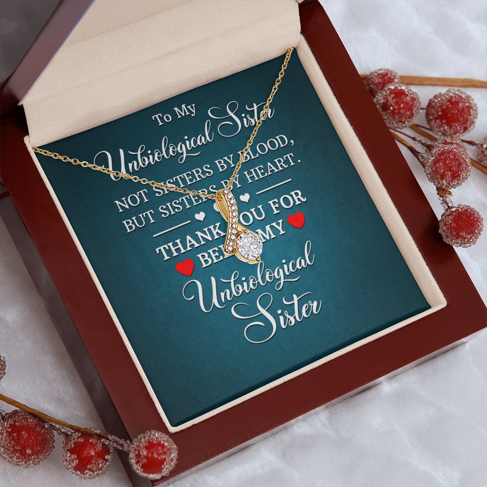 Wife Necklace Gifts From Husband, Wedding Anniversary Jewelry For Wife From Husband, Wife Birthday Gifts From Husband, To My Unbiological Sister Message Card and Gift Box styles On Birthday, Christmas, Anniversary Allruing Necklace