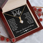 To My Beautiful Wife Necklace Gifts, Soulmate for Wife Birthday Gifts from Husband, Valentine for Women, Soulmate Gifts, Message Card and Necklace Gifts Box Gift Box Styles on Birthday, Wedding, Anniversary, Valentine Allruing Necklace