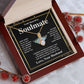 Soulmate Necklace Gift From Husband To My Badass Wife Valentines Days Anniversary Jewelry with Message Card and Gift Box. Gift for Wife. Necklace Gift Set for Wife Message Card and Necklace Allruing Necklace