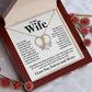 Couples Gifts Necklace To My Wife Necklace Valentine Christmas Jewelry Romantic Gifts For My Wife Pendant Jewelry with Message Card and Box Necklaces for Women Valentines Day Happy Anniversary Wedding Present Allruing Necklace