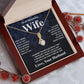 Wife Necklace Gift From Husband To My Badass Wife Valentines Day Anniversary Jewelry with Message Card and Gift Box. Gift for Wife. Necklace Gift Set for Wife Message Card and Necklace Gifts Box Gift Box Styles Allruing Necklace