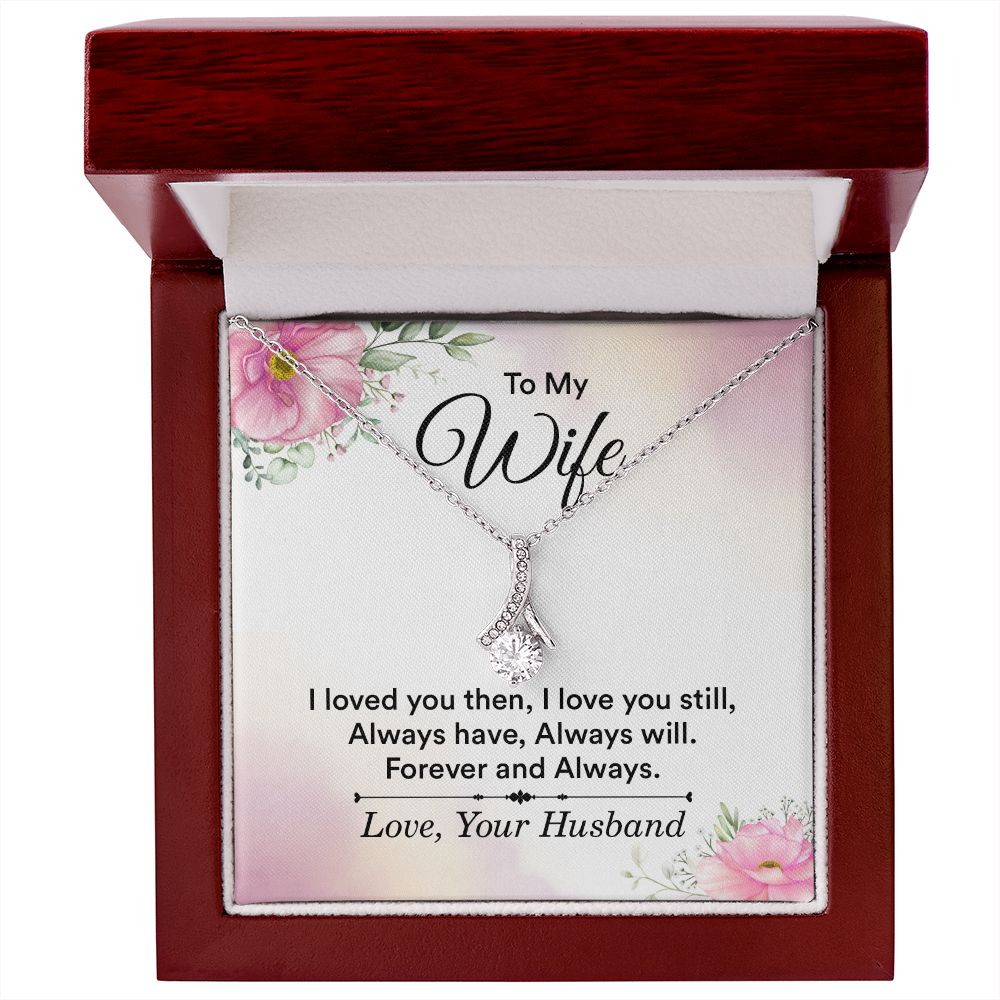 To My Wife Necklace, Wife Necklace, Wife Gift, WIfe Gift From Husband, Happy Anniversary, Meaningful Necklace Message Card and Gift Box Styles on Birthday, Christmas, Anniversary Allruing Necklace