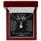 To My Beautiful Wife Necklace Gifts, Soulmate for Wife Birthday Gifts from Husband, Valentine for Women, Soulmate Gifts, Message Card and Necklace Gifts Box Gift Box Styles on Birthday, Wedding, Anniversary, Valentine Allruing Necklace