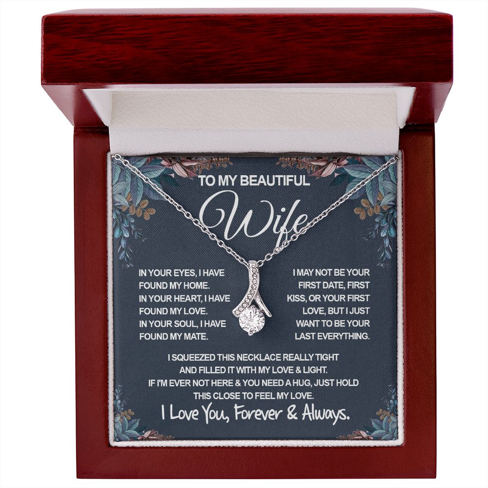 To My Beautiful Wife Necklace, Soulmate Jewelry For Women, Wife Necklace From Husband, Soulmate Wedding Gifts Necklace For Wife, Soulmate Gifts For Her, To My Future Wife Necklace Soulmate Allruing Necklace