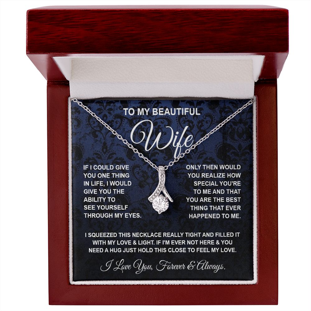 Soulmate Necklace Gifts From Husband, For Soulmate From Husband, Wife Gifts From Husband, Necklaces For Wife From Husband To My Wife Necklace Message Card and Necklace Gift Box Gift Box Styles on Birthday, Wedding, Anniversary, Valentine Allruing Necklace