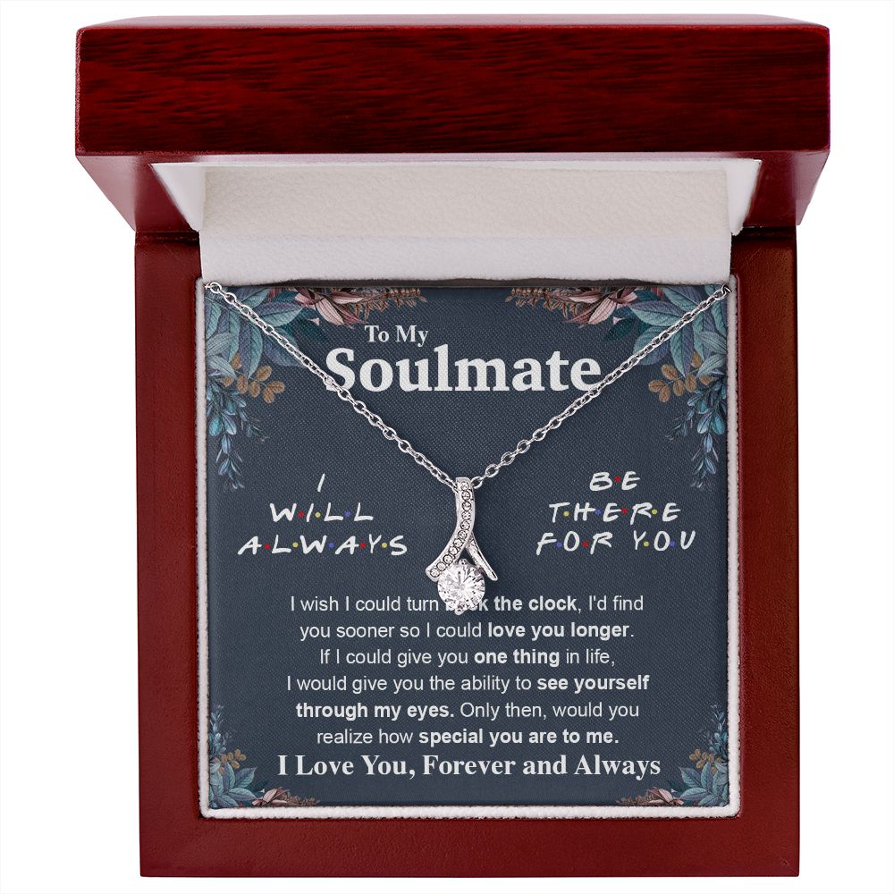 To My Soulmate Necklace To My Future Wife Necklace Gifts, Promise Necklace For Her, Fiance Gifts For Her, Anniversary Necklace Gifts For Soulmate From Husband With Message Card Box LED, Soulmate Necklace For Women, To My Wife Necklace Allruing Necklace