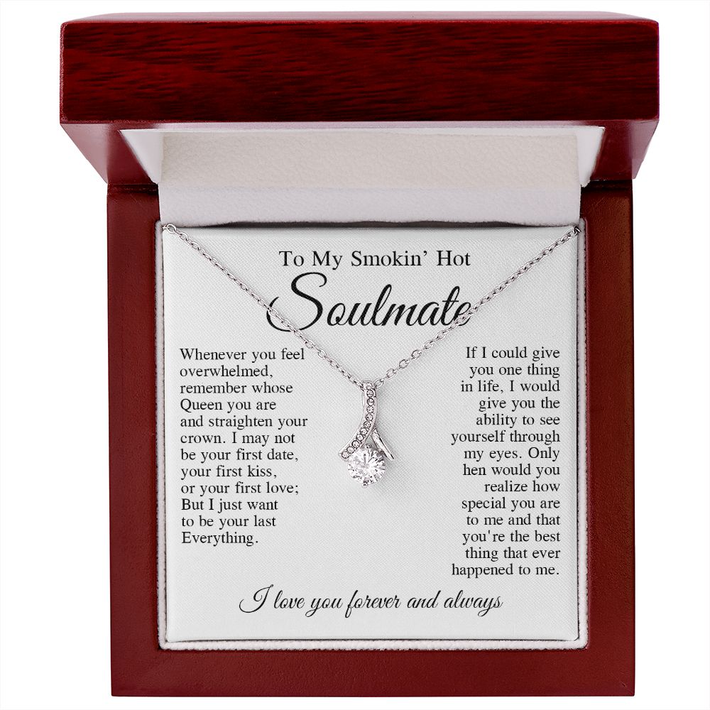 To My Smokin Hot Wife Necklace, Wedding Anniversary Jewelry for Women, Anniversary Gifts For Wife From Husband To My Wife Necklace Message Card and Necklace Gift Box Gift Box Styles on Birthday, Wedding, Anniversary, Valentine Allruing Necklace