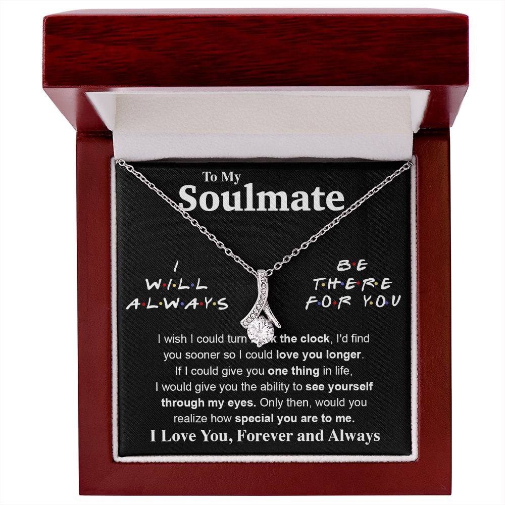 To My Soulmate Necklace To My Future Wife Necklace Gifts, Promise Necklace For Her, Fiance Gifts For Her, Valentine Gifts For Soulmate From Husband With Message Card Box LED, Soulmate Necklace For Women, To My Wife Necklace Allruing Necklace