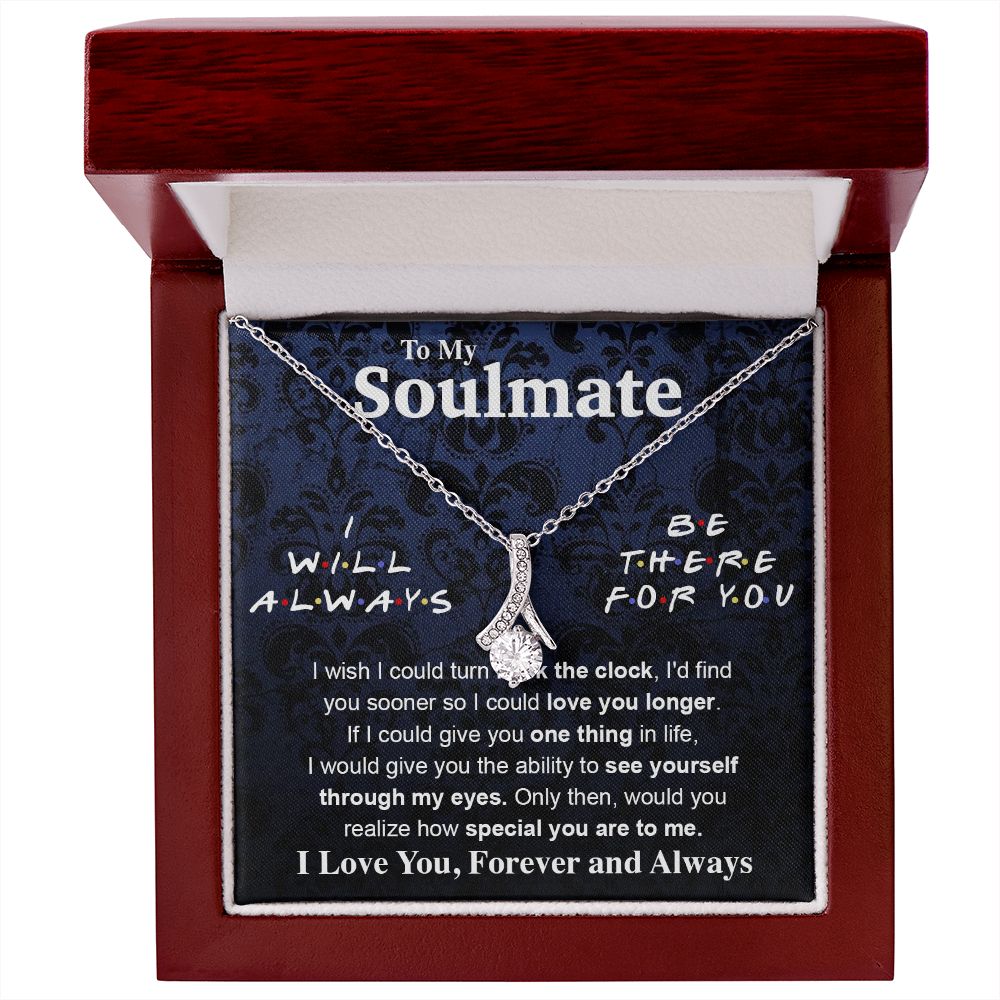 To My Soulmate Necklace To My Future Wife Necklace Gifts, Promise Necklace For Her, Fiance Gifts For Her, Valentine Necklace Gifts For Soulmate From Husband With Message Card Box LED, Soulmate Necklace For Women, To My Wife Necklace Allruing Necklace