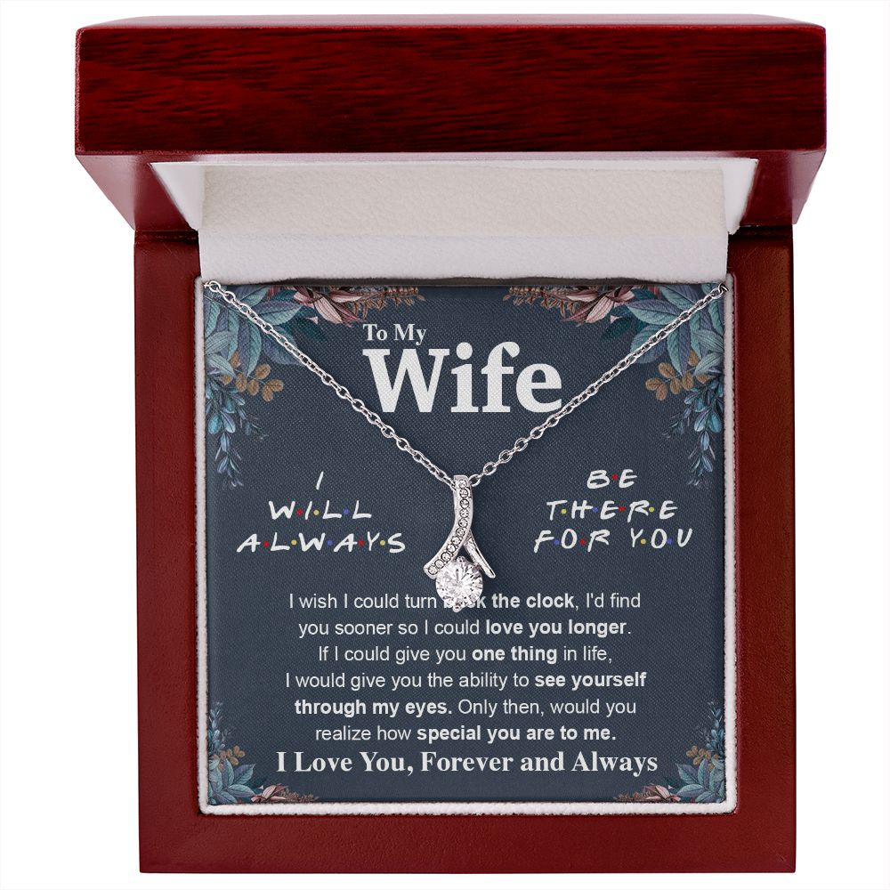 To My Wife Necklace To My Future Wife Necklace Gifts, Promise Necklace For Her, Fiance Gifts For Her, Anniversary Necklace Gifts For Soulmate From Husband With Message Card Box LED, Soulmate Necklace For Women, To My Wife Necklace Allruing Necklace