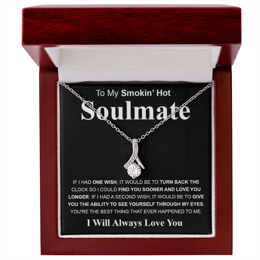 Gifts For Soulmate Birthday Gifts From Husband Necklace Valentines Day, Necklace for Future Soulmate, Valentine Anniversary Jewelry for Wife Necklace Gifts from Husband - Soulmate Gift Necklace with Message Card and Gift Box Allruing Necklace
