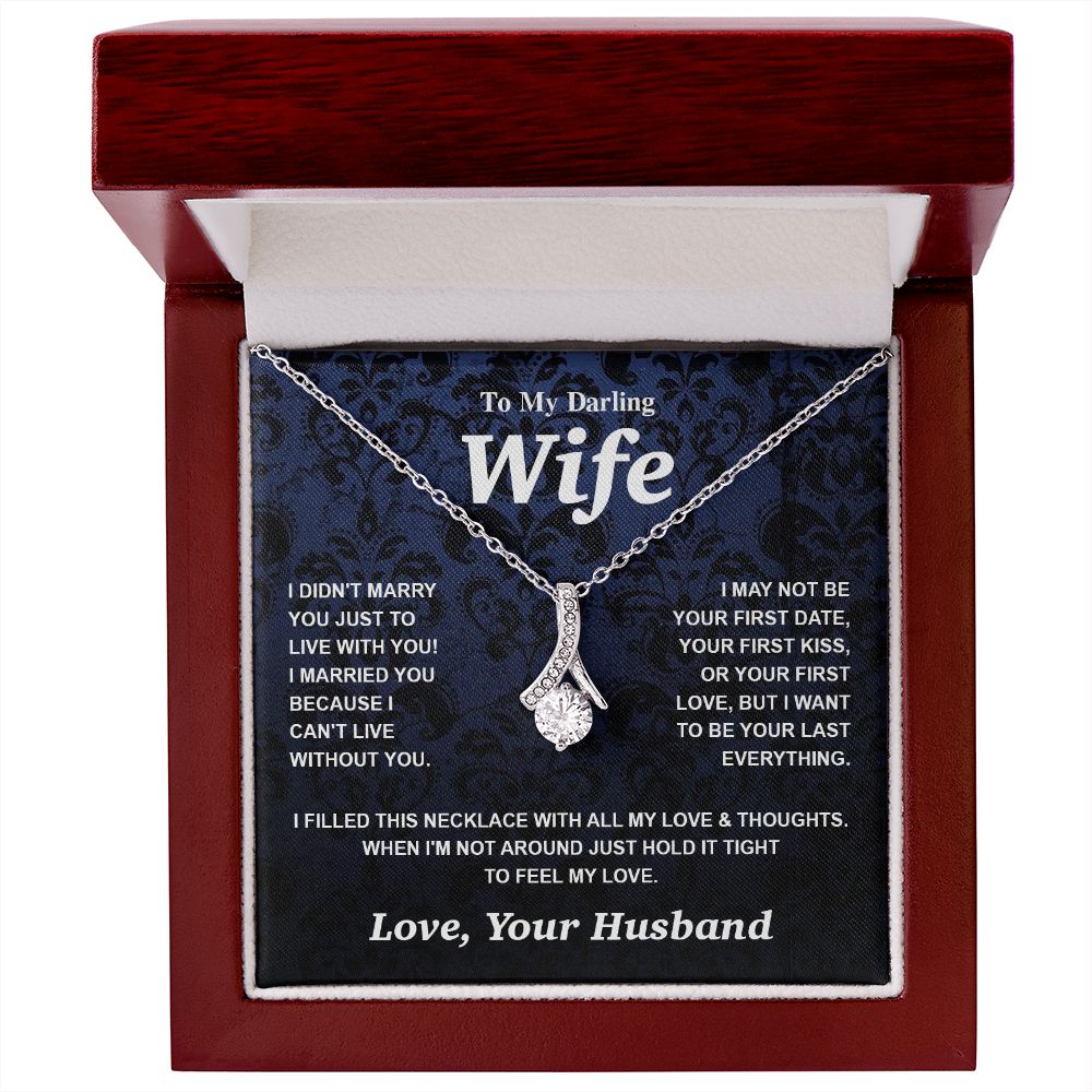 Valentine Gifts for Wife Necklace from Husband- Gifts for Wife from Husband, Wedding Gifts for Her Gifts Soulmate Message Card and Necklace Gift Box Gift Box Styles on Birthday, Wedding, Anniversary, Valentine Allruing Necklace