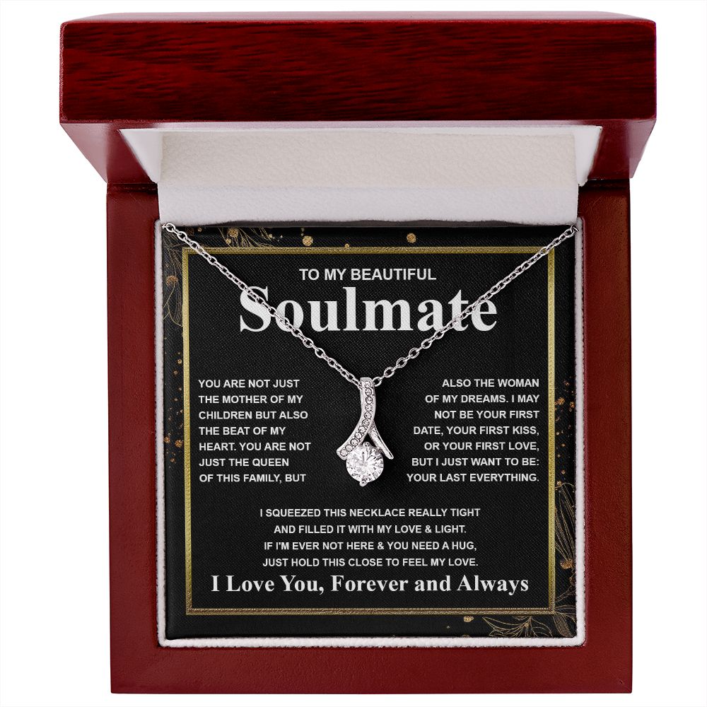 Gifts For Soulmate Birthday Gifts From Husband Necklace Valentines Days, Necklace for Future Soulmate, Valentine Wedding Jewelry for Wife Necklace Gifts from Husband - Soulmate Gift Necklace with Message Card and Gift Box Allruing Necklace