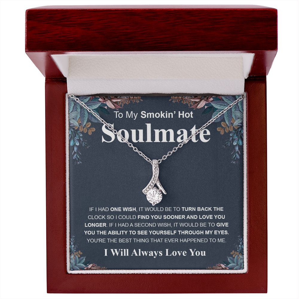 Gifts For Soulmate Birthday Gifts From Husband Necklace Valentines Day, Necklace for Future Soulmate, Wedding Birthday Jewelry for Wife Necklace Gifts from Husband - Soulmate Gift Necklace with Message Card and Gift Box Allruing Necklace
