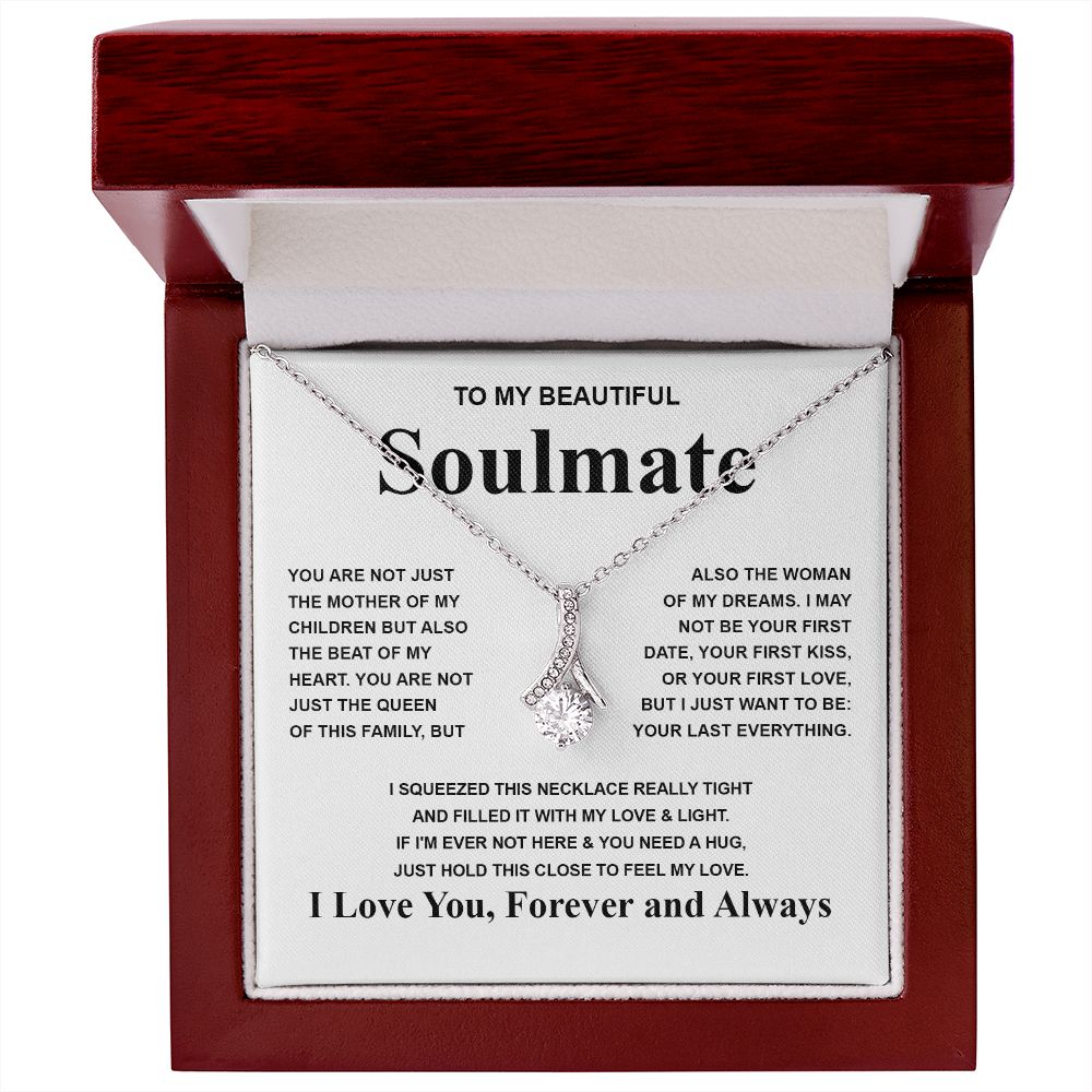 Gifts For Soulmate Birthday Gifts From Husband Necklace Valentines Days, Necklace for Future Soulmate, Valentine Necklace Jewelry for Wife Necklace Gifts from Husband - Soulmate Gift Necklace with Message Card and Gift Box Allruing Necklace