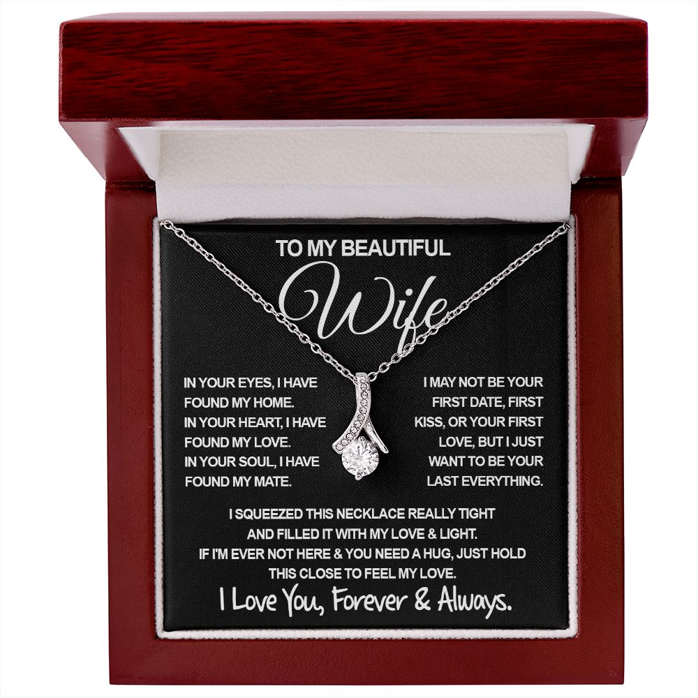 To My Beautiful Wife Necklace, Soulmate Jewelry For Women, Wife Necklace From Husband, Soulmate Valentine Gifts Necklace For Wife, Soulmate Gifts For Her, To My Future Wife Necklace Soulmate Allruing Necklace
