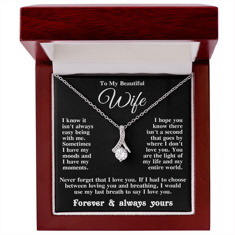 Gifts for Wife Necklace from Husband, Gifts for Wife from Husband, Anniversary Gifts for Her Gifts Soulmate Message Card and Necklace Gift Box Gift Box Styles on Birthday, Wedding, Anniversary, Valentine Allruing Necklace