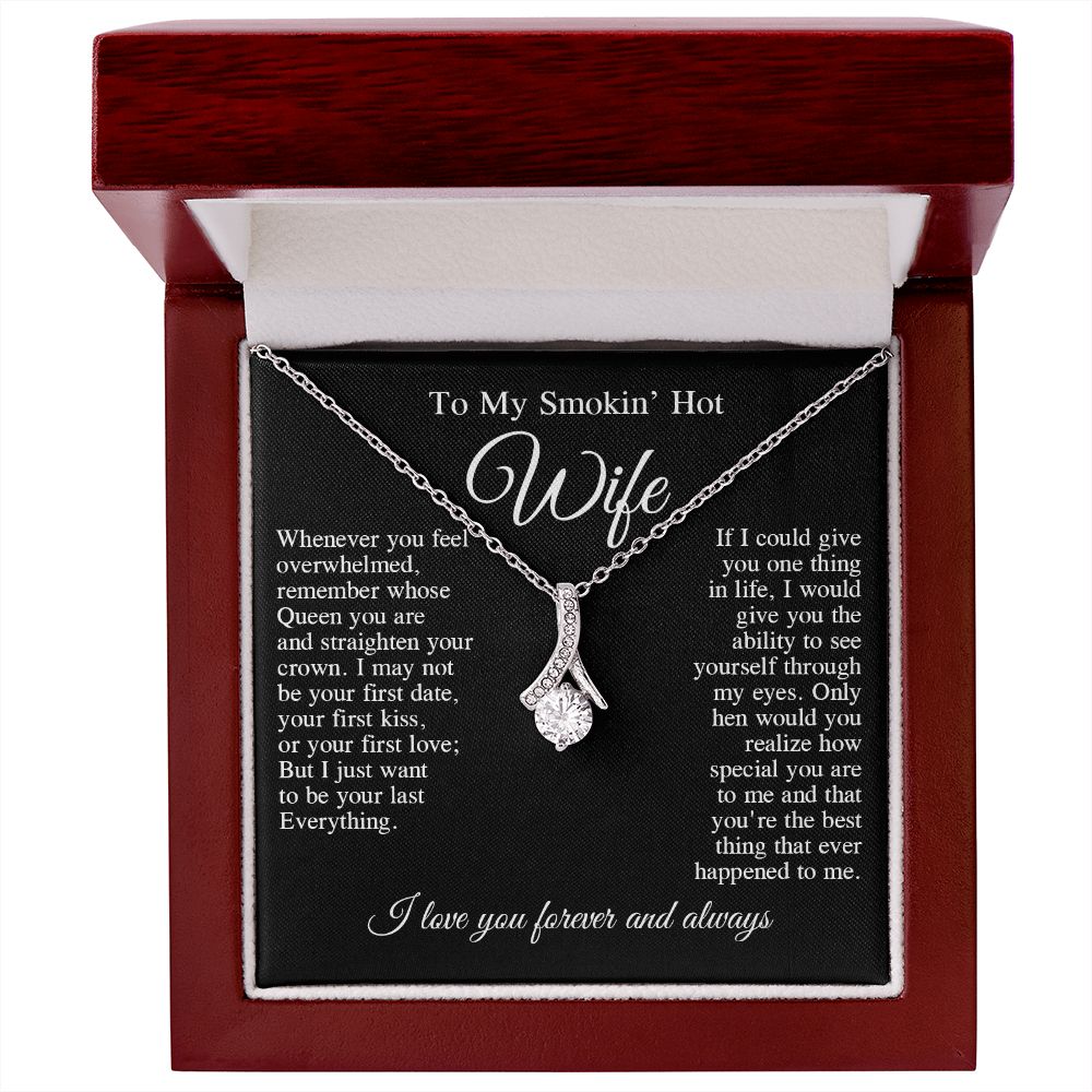 To My Beautiful Soulmate Necklace, Valentine Anniversary Jewelry for Women, Anniversary Gifts For Wife From Husband To My Wife Necklace Message Card and Necklace Gift Box Gift Box Styles on Birthday, Wedding, Anniversary, Valentine Allruing Necklace