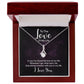 Couples Gifts, To the Love of My Life Necklace Love Knot Special Gift, Wedding Anniversary Jewelry For Wife From Husband, Wife Birthday From Husband, To My Soulmate Message Card and Gift Box styles On Birthday, Christmas, Anniversary  Allruing Necklace