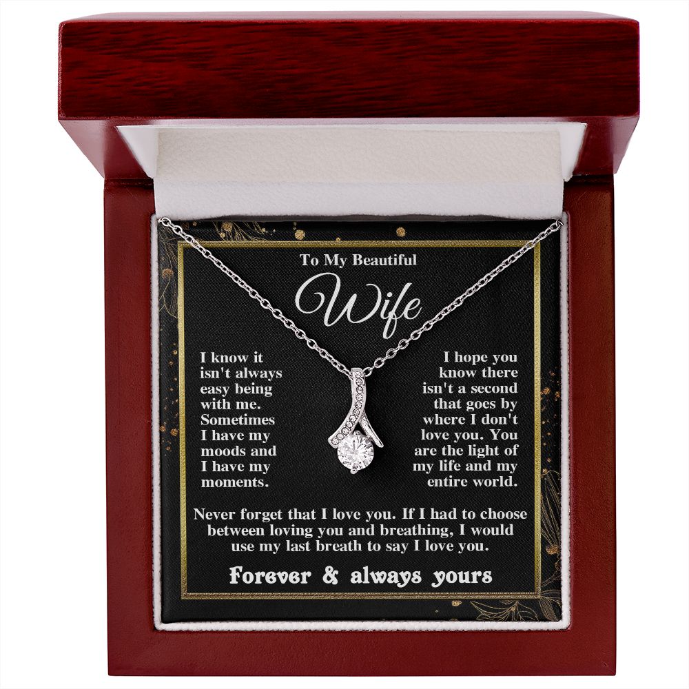 Gifts for Wife Necklace from Husband, Gifts for Wife from Husband, Birthday Gifts for Her Gifts Soulmate Message Card and Necklace Gift Box Gift Box Styles on Birthday, Wedding, Anniversary, Valentine Allruing Necklace