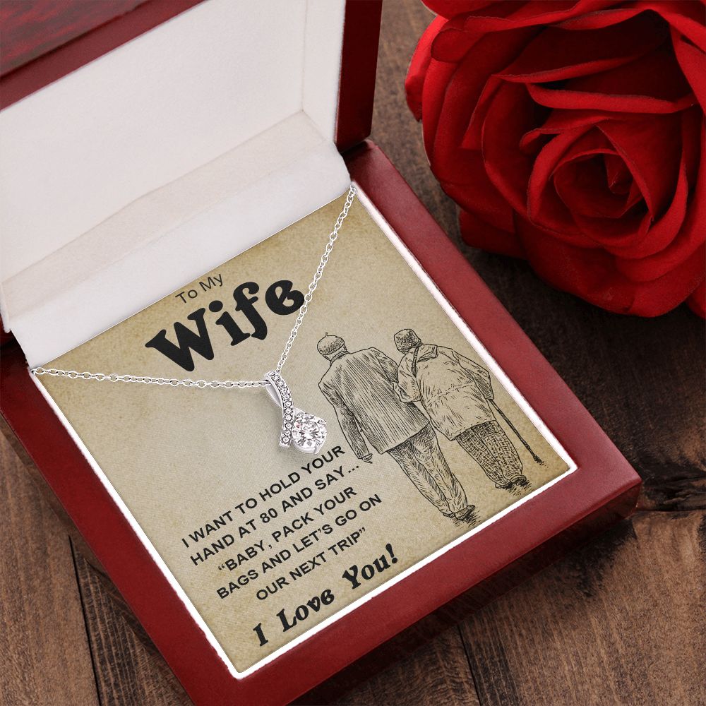 Soulmate Necklace For Women, Soulmate Gifts For Her, Future Wife Necklace, Necklaces Girlfriend, To My Wife Necklace, Wife Necklace From Husband, Necklace Message Card and Gift Box Styles on Birthday, Christmas, Valentine, Anniversary Allruing Necklace
