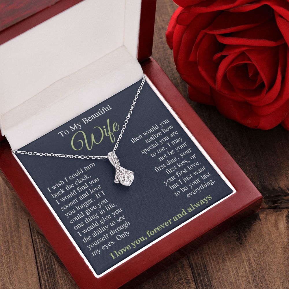 To My Beautiful Soulmate Necklace Gift, Wife Gifts From Husband, Anniversary Gifts For Wife From Husband To My Soulmate Necklace Message Card and Necklace Gift Box Gift Box Styles on Birthday, Wedding, Anniversary, Valentine Allruing Necklace