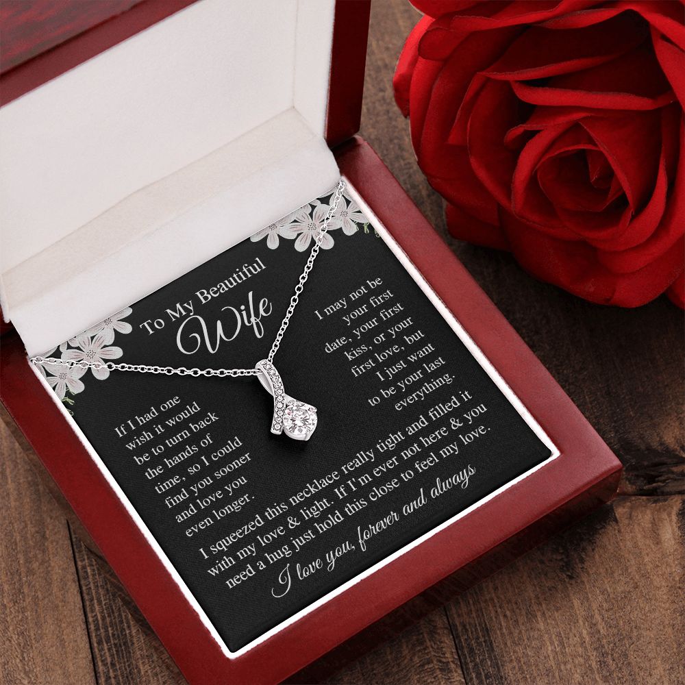 Wife Necklace Gift for Her, Soulmate Jewelry, Necklace for Future Soulmate, Wedding Valentine Jewelry for Wife Necklace Gifts from Husband - Soulmate Gift Necklace with Message Card and Gift Box Allruing Necklace