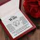 Couples Gifts Necklace To My Wife Necklace Valentine Christmas Jewelry Romantic Gifts For My Wife Pendant Jewelry with Message Card and Box Necklaces for Women Valentines Day Happy Anniversary Wedding Present Allruing Necklace