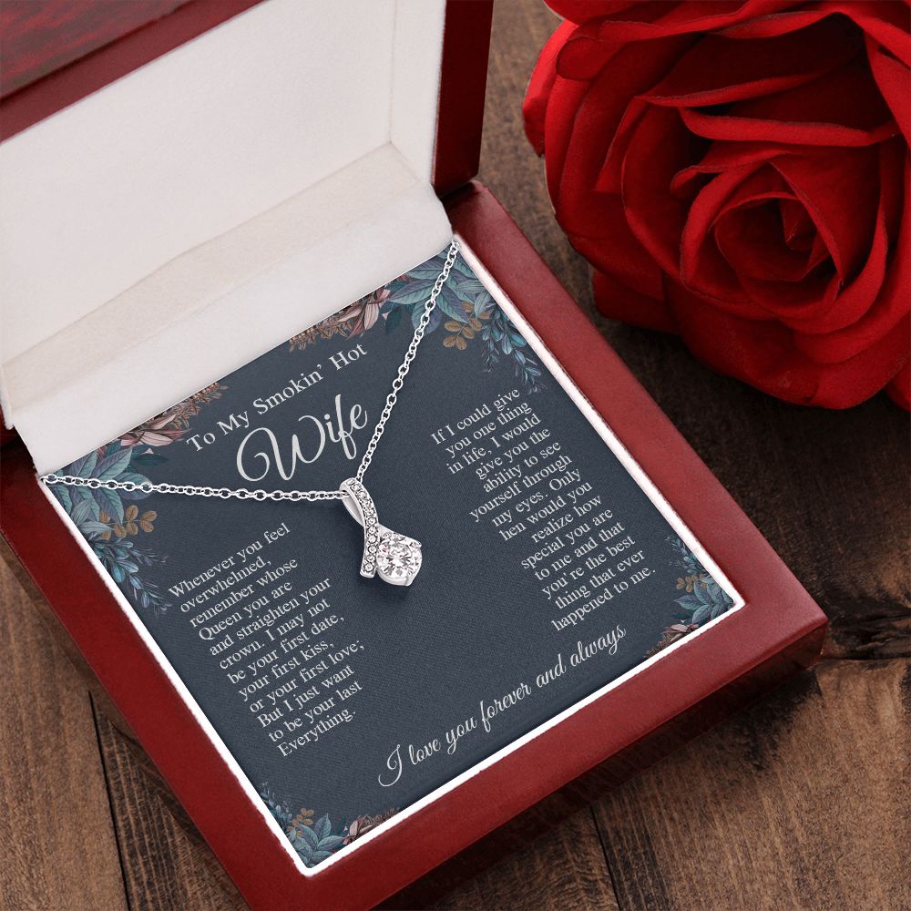 To My Beautiful Soulmate Necklace, Valentine Anniversary Jewelry Gifts for Women, Anniversary Gifts For Wife From Husband To My Wife Necklace Message Card and Necklace Gift Box Gift Box Styles on Birthday, Wedding, Anniversary, Valentine Allruing Necklace