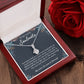To My Lovely Soulmate Necklace Gift From Husband To My Badass Wife Pendant Birthday Jewelry with Message Card and Gift Box. Gift for Wife. Necklace Gift Set for Wife Necklace Gifts Box Gift Box Styles Allruing Necklace