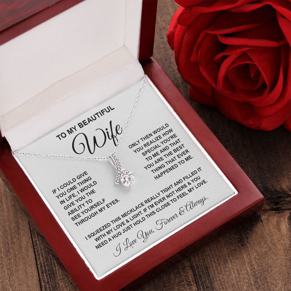 Soulmate Necklace Gifts From Husband, For Soulmate From Husband, Wife Gifts From Husband, Necklaces For Soulmate From Husband To My Wife Necklace Message Card and Necklace Gift Box Gift Box Styles on Birthday, Wedding, Anniversary, Valentine Allruing Neck