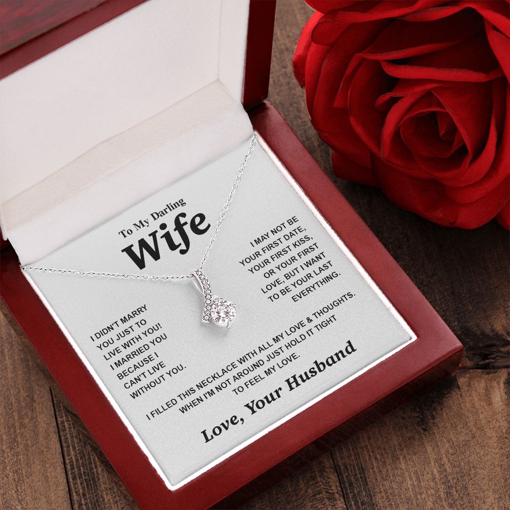 Valentine Gifts for Wife Necklace from Husband- Gifts for Wife from Husband, Birthday Gifts for Her Gifts Soulmate Message Card and Necklace Gift Box Gift Box Styles on Birthday, Wedding, Anniversary, Valentine Allruing Necklace