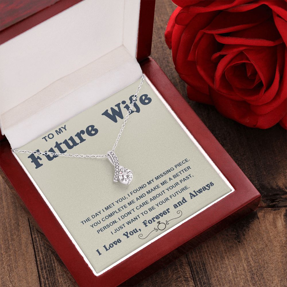 Soulmate Necklace For Women, Soulmate Gifts For Her, Future Wife Necklace, Necklaces For Girlfriend, To My Wife Necklace, Wife Necklace From Husband, Necklace Message Card and Gift Box Styles on Birthday, Christmas, Valentine Allruing Necklace