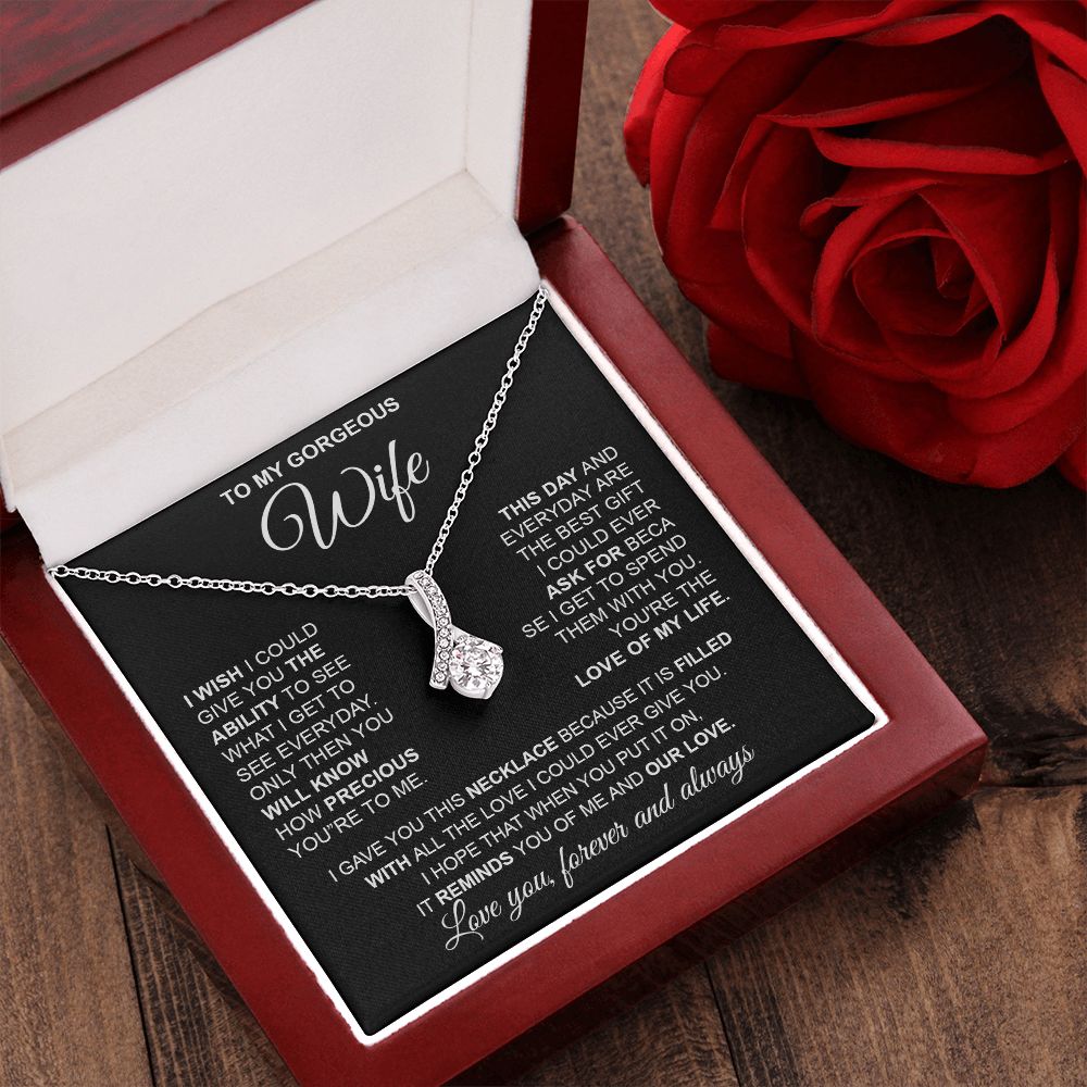to My Wife Necklace from Husband, Necklaces for Wife from Husband, to My Soulmate Necklace for Women, Soulmate Jewelry for Wife Valentine Jewelry Gifts for Wife Birthday Gifts from Husband Allruing Necklace