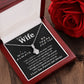 To My Wife Necklace To My Future Wife Necklace Gifts, Promise Necklace For Her, Fiance Gifts For Her, Valentine Gifts For Soulmate From Husband With Message Card Box LED, Soulmate Necklace For Women, To My Wife Necklace Allruing Necklace