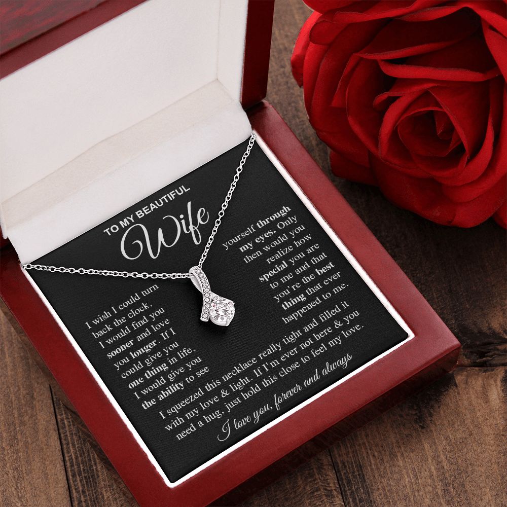 To My Soulmate Necklace Gift for Her, Wife Gifts From Husband, Necklaces For Wife From Husband To My Soulmate Necklace Message Card and Necklace Gift Box Gift Box Styles on Birthday, Wedding, Anniversary, Valentine Allruing Necklace