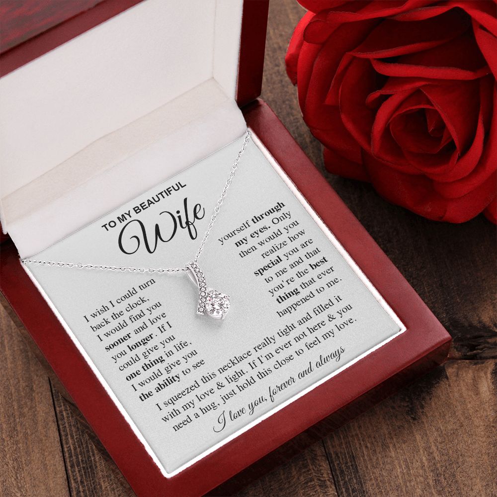 To My Soulmate Necklace Gift for Her, Soulmate Gifts From Husband, Necklaces For Wife From Husband To My Soulmate Necklace Message Card and Necklace Gift Box Gift Box Styles on Birthday, Wedding, Anniversary, Valentine Allruing Necklace