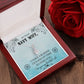 Couples Gifts, Dear Wife Necklace Gifts From Husband, Wedding Anniversary Jewelry For Wife From Husband, Wife Birthday From Husband, To My Beautiful Wife Girlfriend Message Card and Gift Box styles On Birthday, Christmas, Anniversary  Allruing Necklace